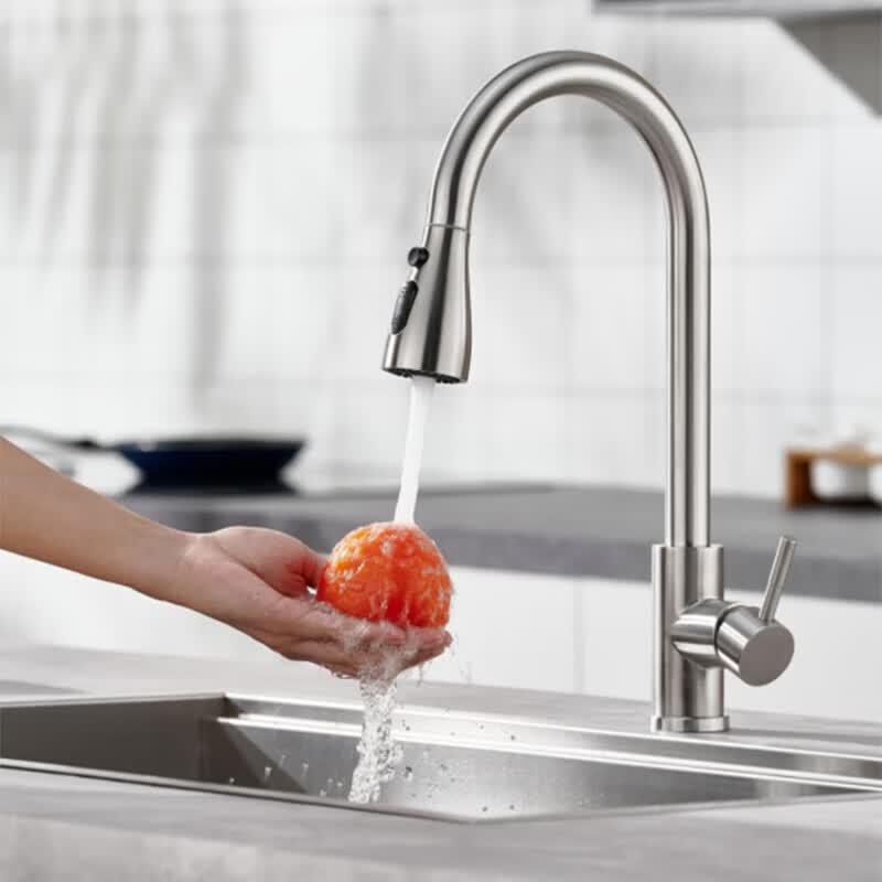 Huida 304 Stainless Steel Pull-Out Kitchen Faucet