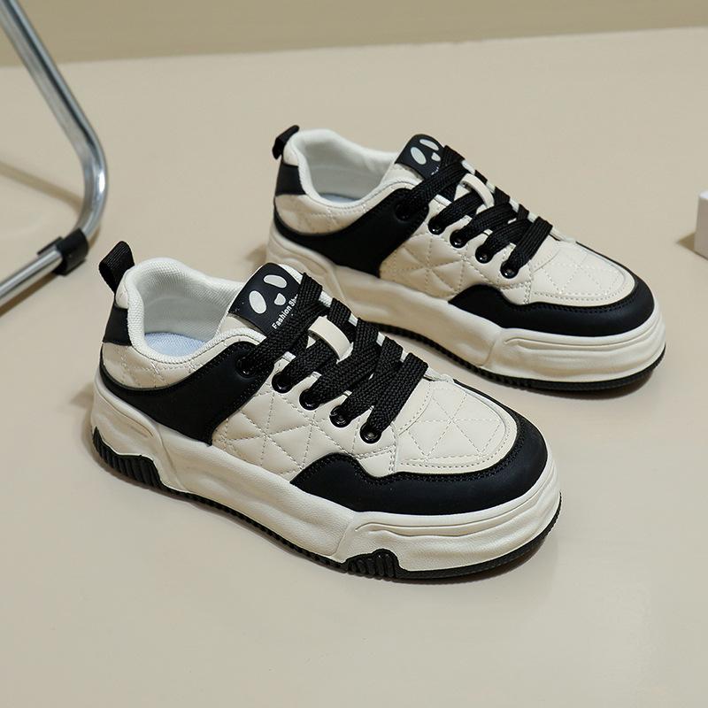 White Shoes for Women  Spring New Student Korean Style Ins All-Match Thick Bottom Board Shoes Spring and Autumn Casual Shoes Kt2602