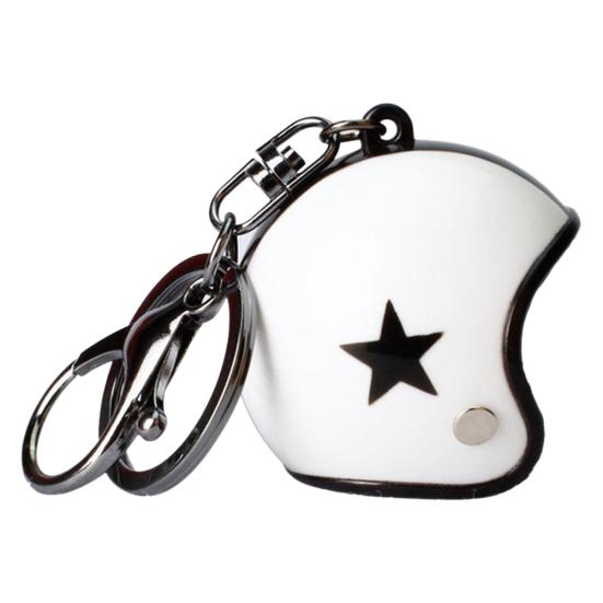 Cute Motorcycle Safety Helmet Shape Keychain Keyring Hanging Pendant Key Holder