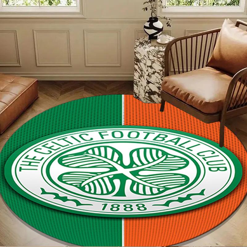 1PC rug Cel-tic Football Club Crest Round mat Home Decor, Chair rug For livingroom,Bedroom, doormat home decor Birthday Gift Christmas Gifts