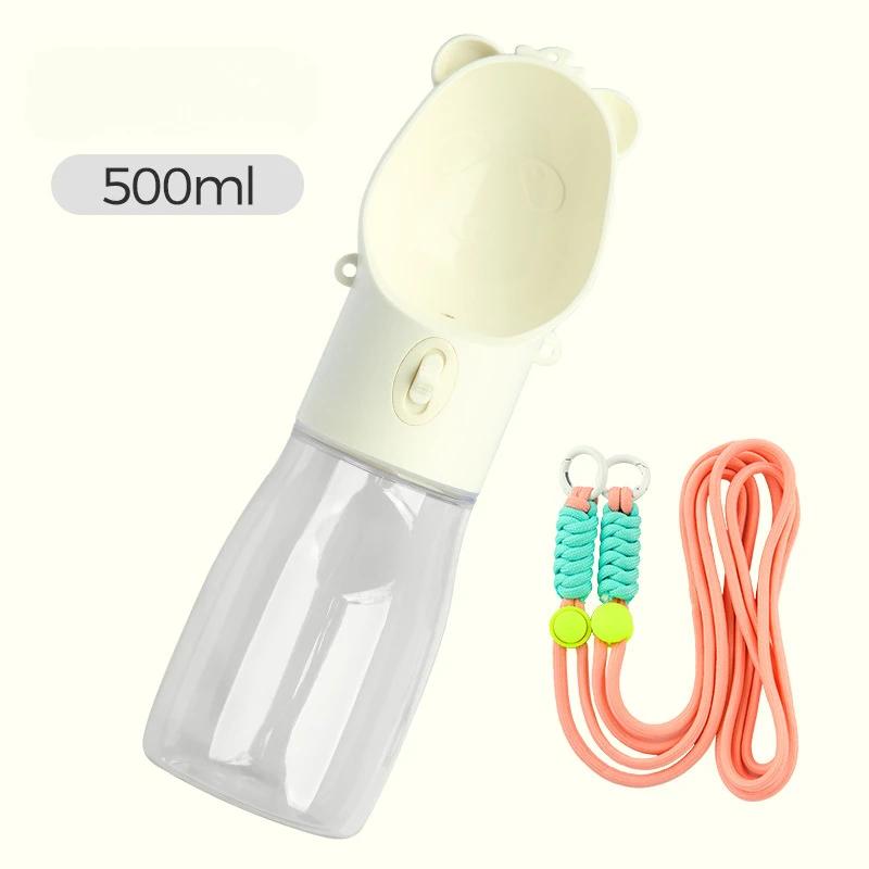 Water Bottle Pet Feeder Portable Dog Water Bottle With Food Cup For Small Large Dog Cats Outdoor Walking Drinking Feed Dispenser