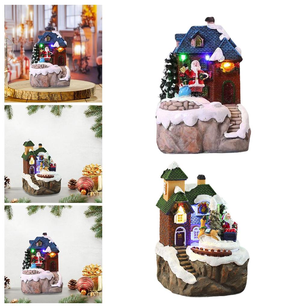 Weihnachts-Spieluhr spielt 8 Lieder Figur für Festivals Schreibtisch Zuhause