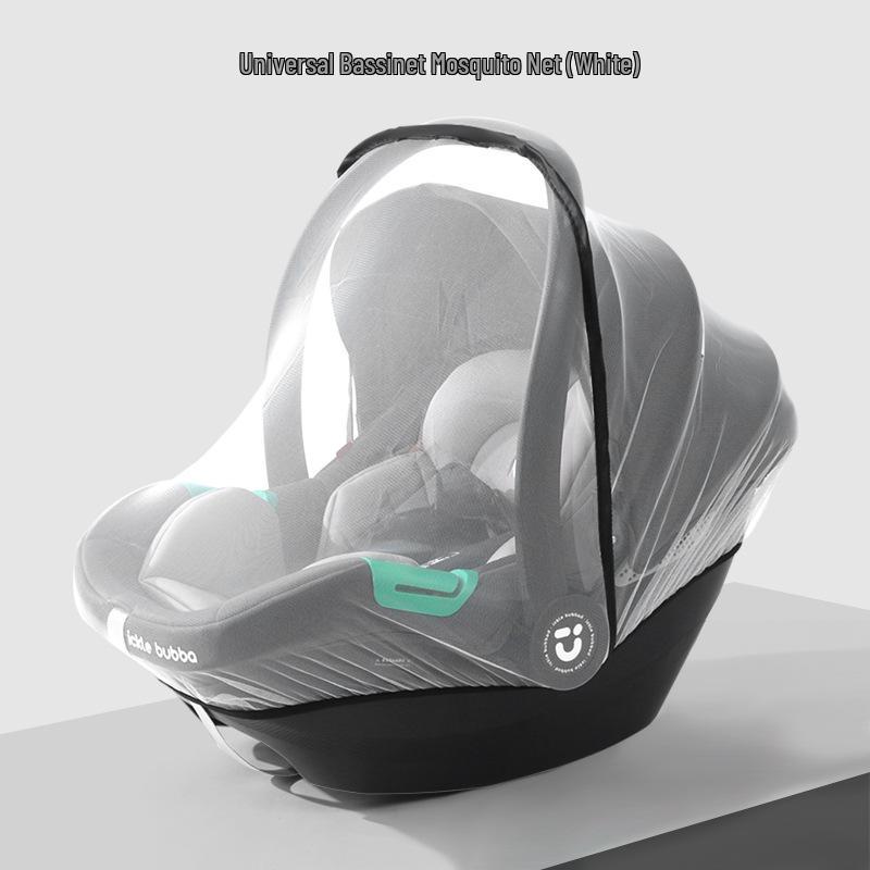Expanded Mosquito Net Cover for Child Safety Seat - Dense Insect Protection белый