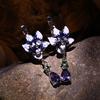 Women's New Fashion Jewelry Set Beautiful Flower Stamen Handmade Enamel Necklace Earring Set Wedding Party Jewelry Set