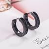 Classic Zircon Black Earrings - Versatile Hip-Hop Style for Men and Women