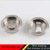 Round Black Sliding Door Sliding Door Lock Bathroom Kitchen Keyless Sliding Door Embedded Hidden Hook Lock Invisible Lock
