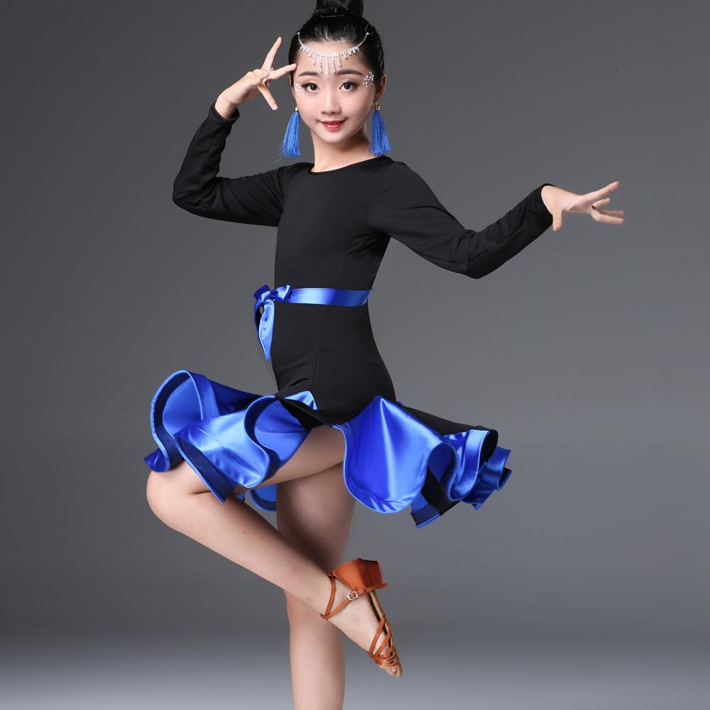 

Сукня для бальних танців, латини з квітковими воланами для дівчаток, для змагань, для дівчинки, дитини, дитини, спідниця для виступів, практики сальси, танго, ча-ча 130