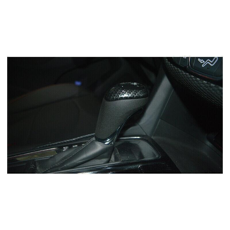 For Chevrolet Equinox 2018- Car Carbon ABS Grain Gear Shift Knob Cover Trim