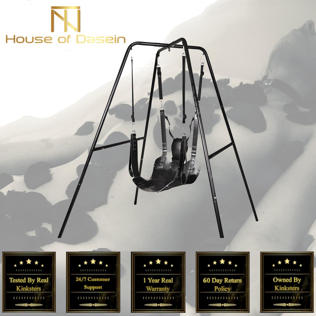 Faux Leather Love Hammock Swing With Frame  Sex Furniture  Sex Swings