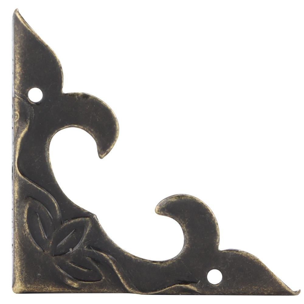 46PCS Bronze Box Hardware Small Size Box Hinges Angle Code Latch Hook Hasp  Cabinet