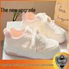 2025 Women's White Mesh Sneakers: Breathable, Thick-Soled, Versatile Casual Skate Shoes for Summer