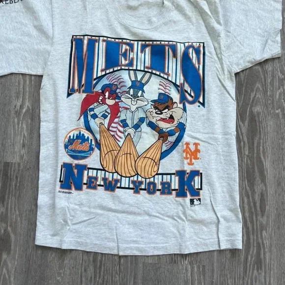 Vintage 1993 Looney Tunes Mets New York Cotton Unisex T-shirt Reprint KH14718 XXXL