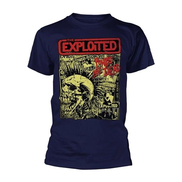 Футболка The Exploited  Punk s Not Dead  темно-синяя - НОВАЯ XL