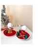 Women's Red 3D Bow Tie Reindeer Top Hat - Christmas Holiday Hair Accessory