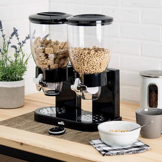 Countertop Cereal Dispenser 2L Large Airtight Container Grain Dispenser Sealed Dry Food