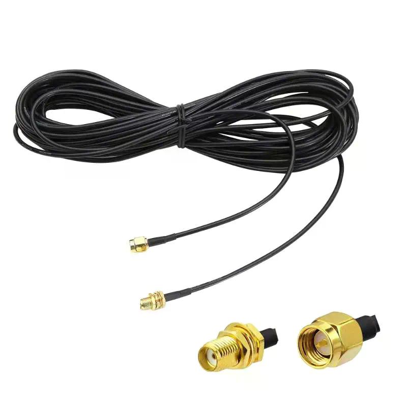 1 Piece 5m RF Extend Cable Converter Cord Copper Feeder Wire SMA To SMA Connector RG174 Router Antenna Extention Cable