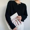 250g Heavyweight Pure Cotton Unisex Long-Sleeved T-Shirt, Solid White Round Neck, Women's Versatile Base Layer