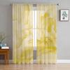 Texture Marble Blue Curtains Tulle For Living Room Kitchen Sheer Voile Curtain Bedroom Window Panels