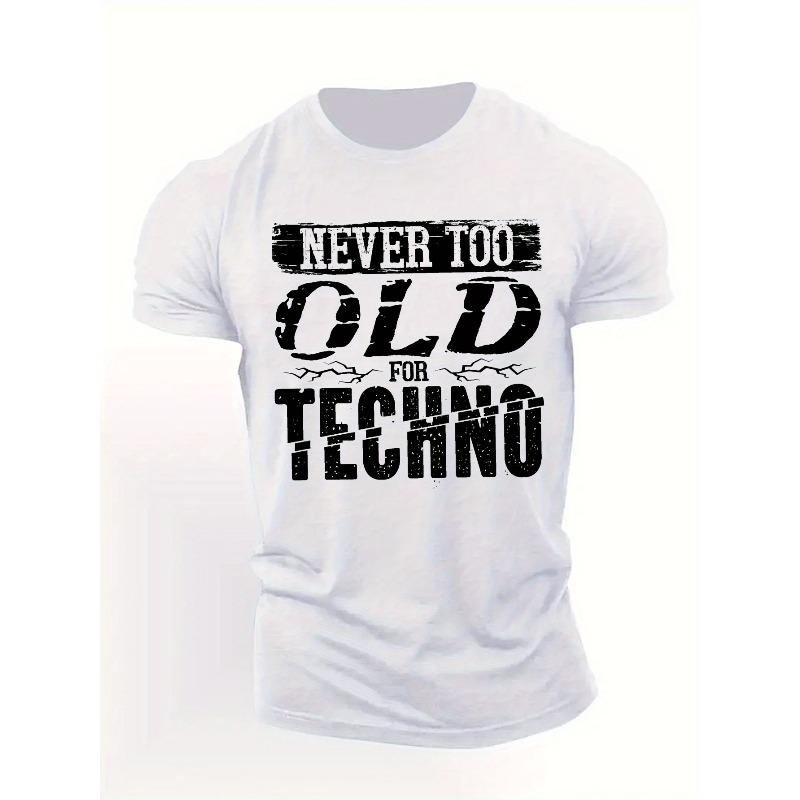 

Европейский размер Техно-тематическая графическая футболка с технологичными гаджетами и печатными платами, Повседневный летний топ с круглым вырезом для технических мероприятий, Машинная стирка, для мужчин S белый