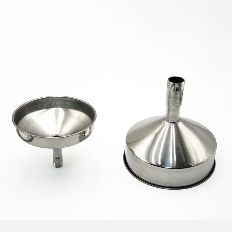 Stainless Steel Threaded Funnel for Glue Filling Machines - Dispensing and Pressure Tank Accessory