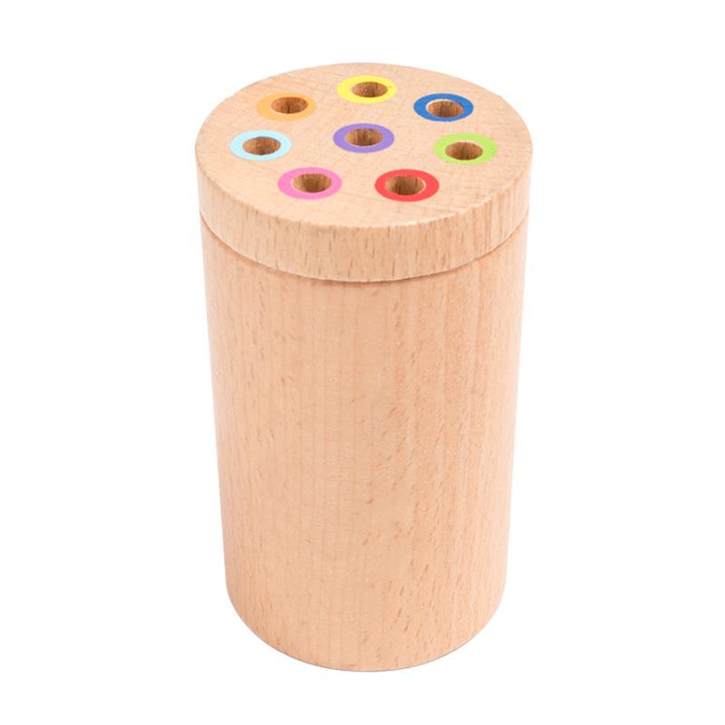 Wooden Fine Classification Bucket Children'S Toys Color Cognitive Classification 3-6 Years Old Early Education Enlightenment Educational