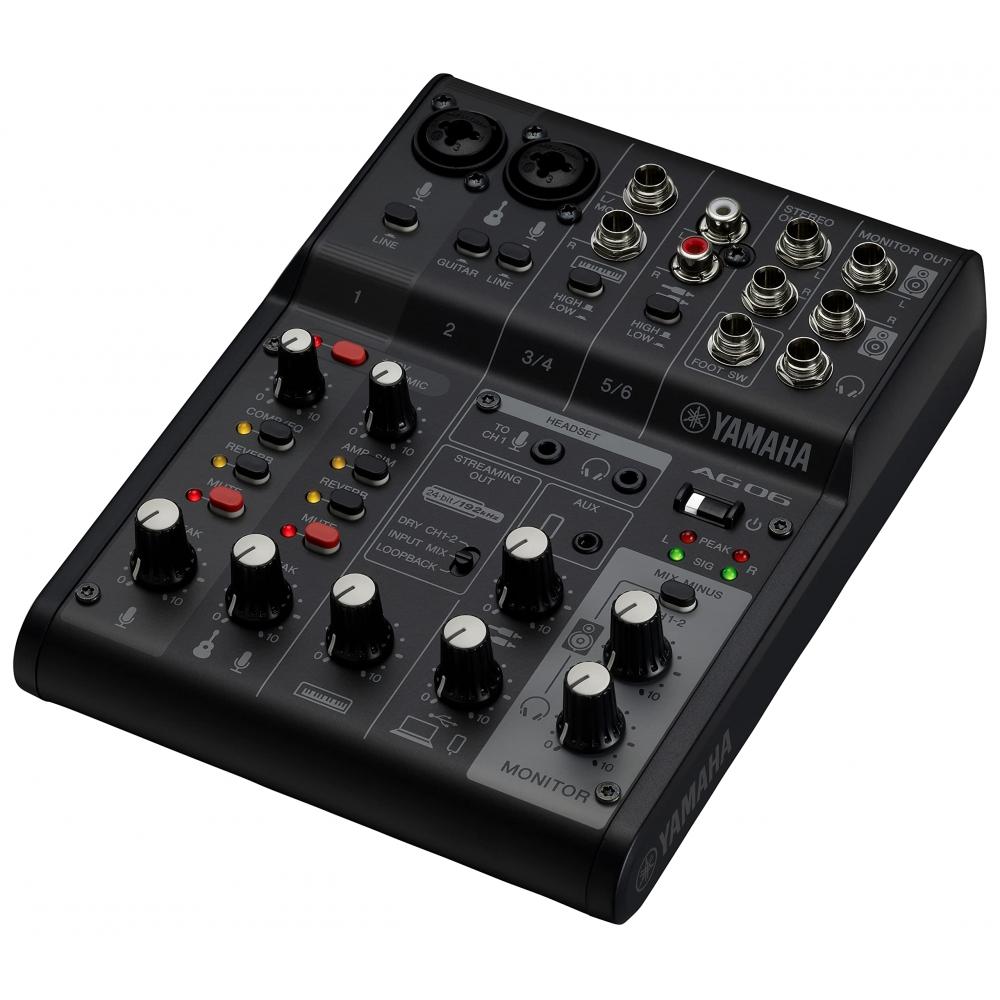 

Микшер Yamaha Live Streaming 6-канальный черный AG06MK2 B