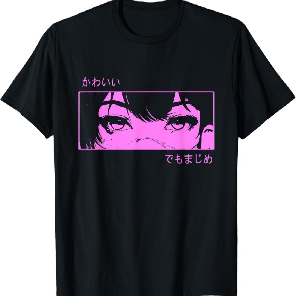 

Глаза аниме-девушки - Искусство японской культуры - Японская эстетическая футболка XXXXXL чёрный