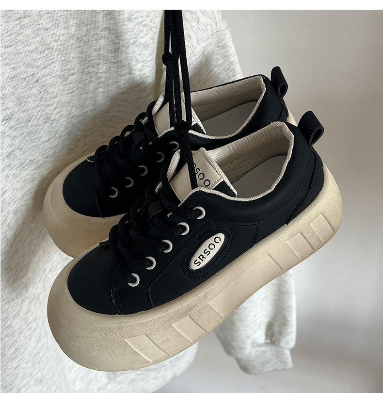 thick-soled white versatile thick-soled white shoes women's new autumn lightweight sports shoes