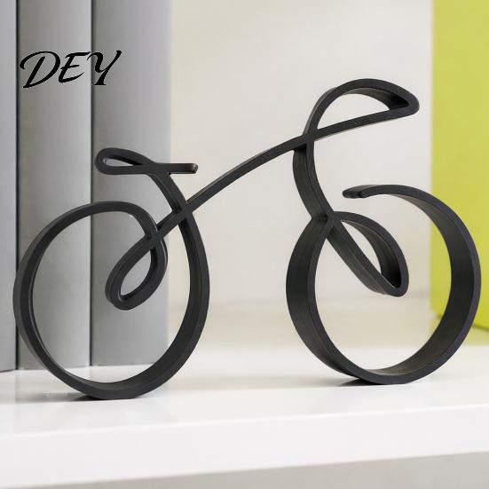 Einzigartige Wohnkultur Geschenke 3D Gedrucktes Fahrradornament, Abstrakte Fahrradskulptur für den Schreibtisch, Kreative Vielseitige Foto-Requisiten für Kreative Figur,