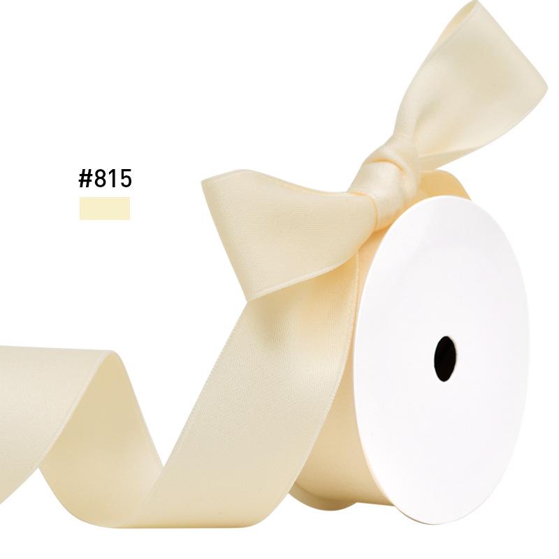 Double-Sided Matte Polyester-Cotton Ribbon, 2.5cm Wide, for Bow and Gift Packaging, Thickened Matte Finish.