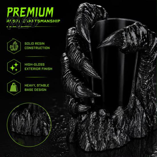 Artistic Collectible Figurines Claw Cup Holder, Funny 3D Printed Drink Stand, Creative Desk Organizer Unique Decorations for Office Cans Bottles,