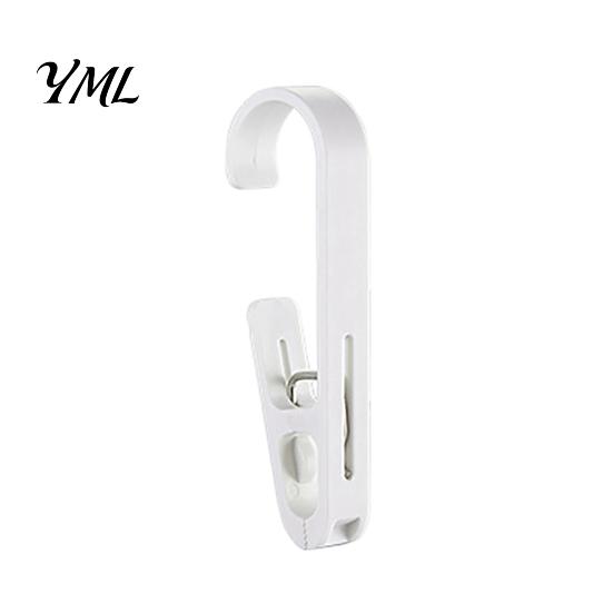 Wall Hangers for Small Objects Laundry Hook with Clip, Non-Drilling ABS Closet Organizer, Multi Purpose Punch Free Mounting Clips Durable Anti-slip