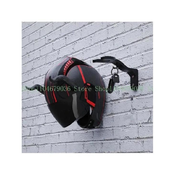 652F Easy tall Motorcycle Helmets Wall Mount Rack with Anti Slip Texture Designing