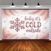 2D Pastel Winter Neutral Baby Shower Newborn Photography Background Cloth