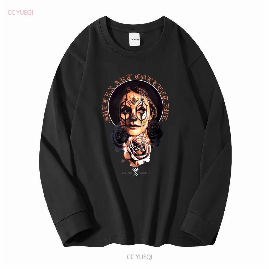 Sullen Mens T Shirt CRY LATER Tattoos Urban Design Skull Premium Quality Long or Short Sleeves Vintage Washed Unisex