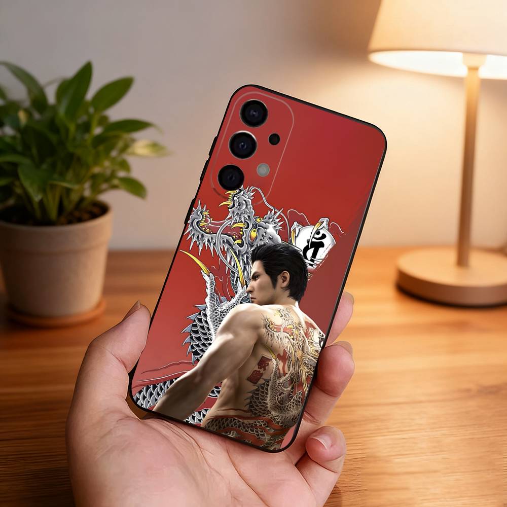 

Y-Yakuza 0 Game Phone Case For Samsung S26,S25,S24,21,22,23,30,Ultra,20,Plus,Note,10,9,Black soft silicone case Samsung S225G