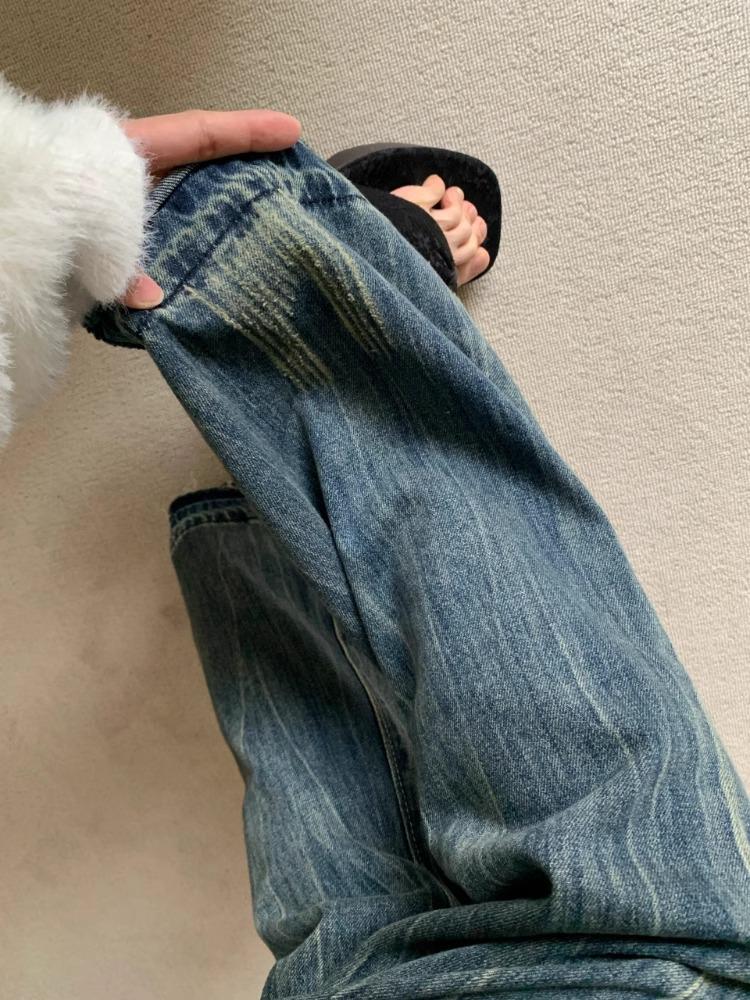 Women's Retro High-Waisted Wide-Leg Flare Jeans - Spring 2024 Collection, Slimming & Non-Clingy.
