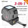 Three-in-One High Precision Laser Tape Measure with Cross Line and Infrared Distance Meter (40m/60m)