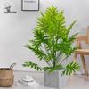Highly Realistic Artificial Green Potted Plant with Spring Rain Leaves for Home, Living Room, or Garden Decor