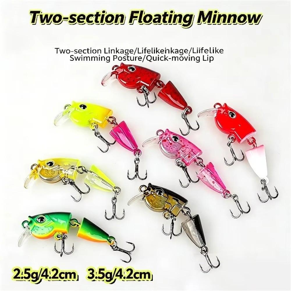 3.5g Weight Mini Swimbait 2-Section Joint Micro Fishing Bait Slow Sinking Minnow  Trout Fishing