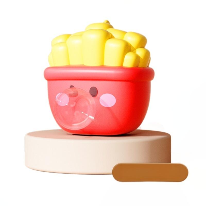 Stress-Relieving Toys Cartoon Food Pop Bubble Squeeze Toys Relieve Anxiety Spit Bubbles Toy Gifts For Boy Girl Kids Adults