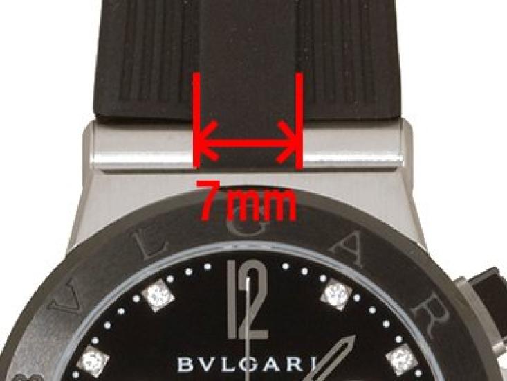 King Watch Parts Compatible with Bulgari Aftermarket Rubber Strap for Diagono Scuba [Import Original] - - SD38, Black, 22/18mm