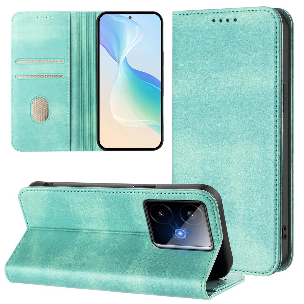 Dla Realme GT7 Pro Racing 5G Etui Portfelowe Tekstura Retro Blokowanie RFID Skórzany Pokrowiec na Telefon