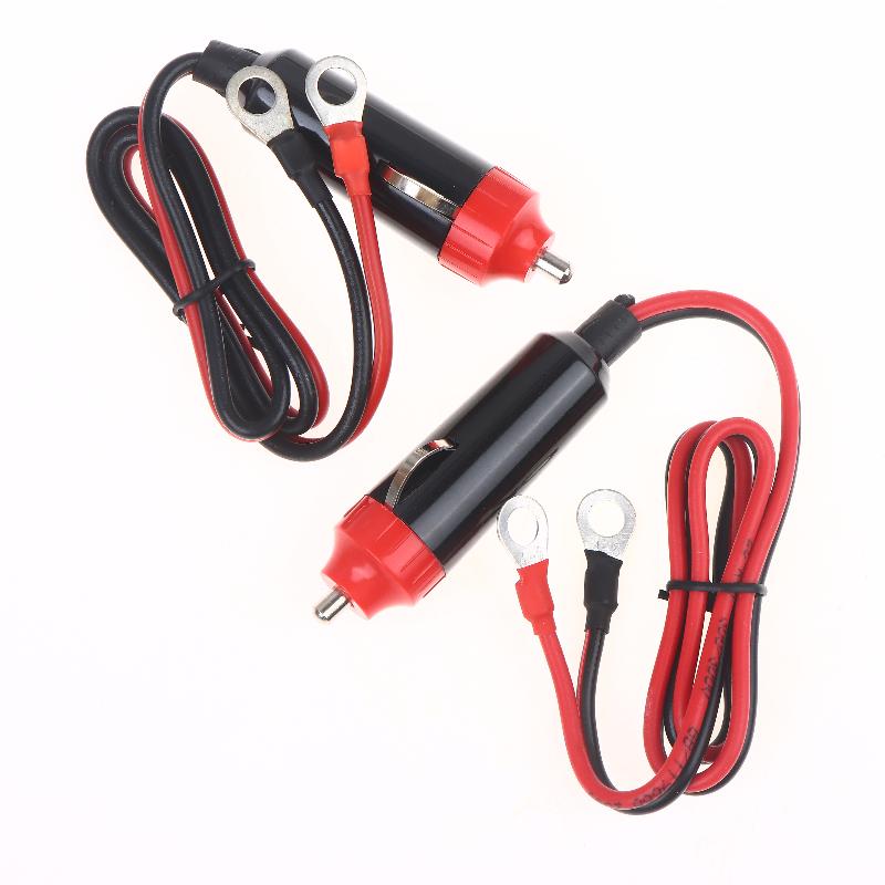 Autostromversorgungs-Wechselrichterkabel 50 cm Auto-Zigarettenanzünder-Stecker Kabelbuchse Mit Batterie-Augenterminal-Anschluss