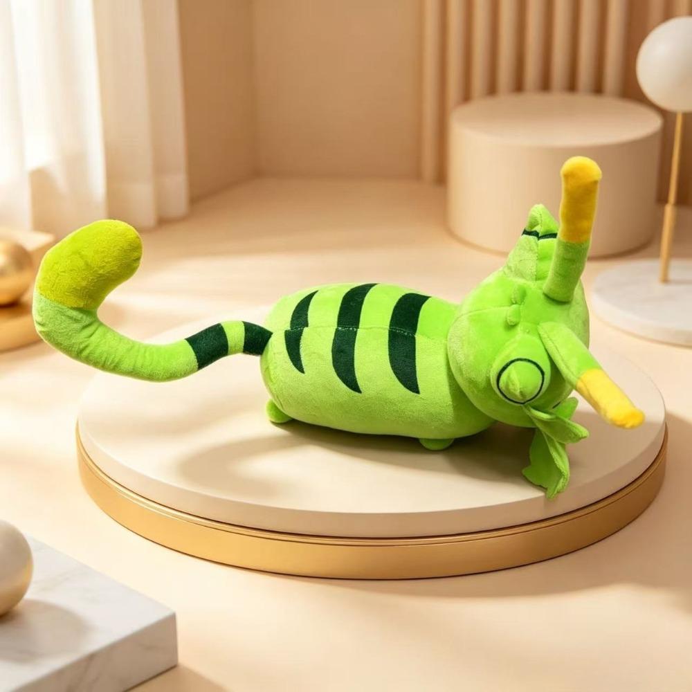 Creative New Green Alien Cat Plush Toy/cartoon Soft Green Star Cloak Cat Doll/companion Cat Doll