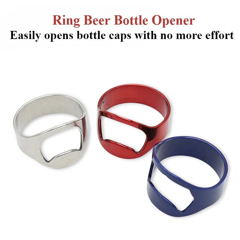 1PC Beer Bottle Opener Stainless Steel Ring Bottle Opener Bar Opening Beer Driver Wine Opener