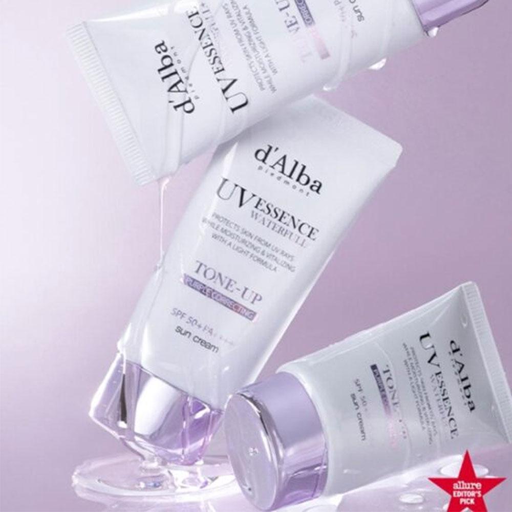 d'Alba Waterful Tone-Up Purple Korrigierende Sonnencreme 50ml (SPF50 +)