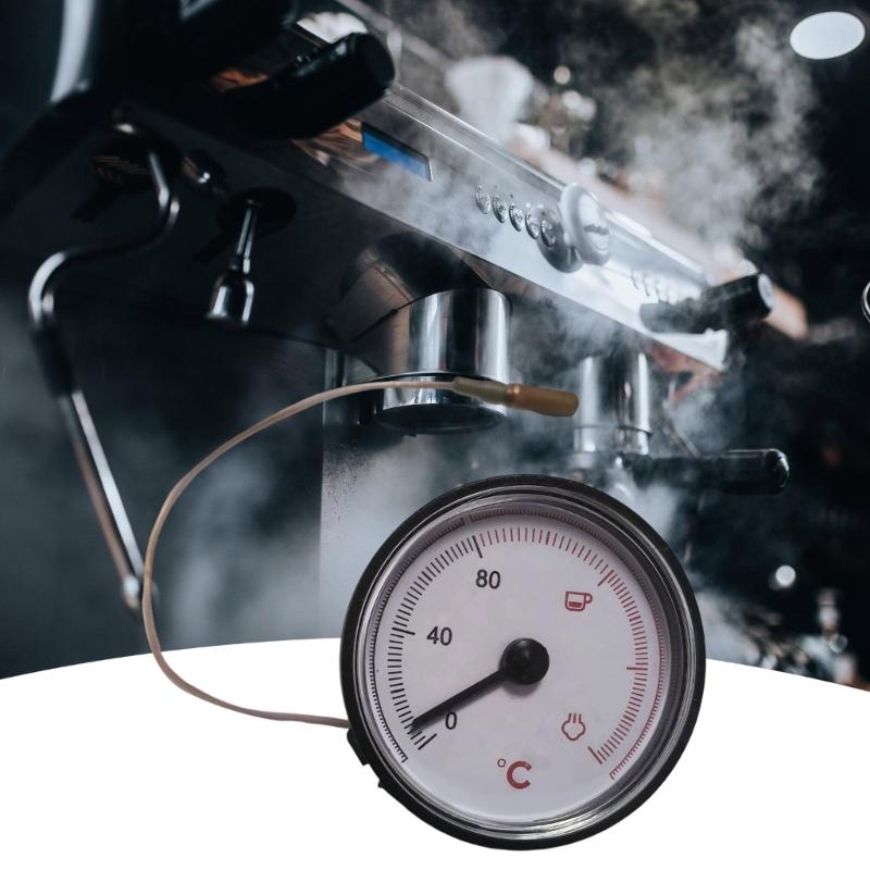 Stainless Steel 0-180℃ Gauge for Coffee Machine with Coil Temperature Gauge for Espresso Coffee Machine Temperature Gauge