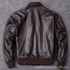 Herren Plus Size Echte Leder A2 Luftwaffe Fliegerjacke