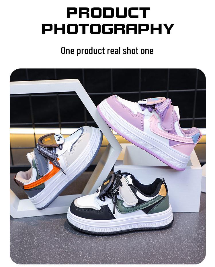 Breathable, Wear-Resistant Skate Shoes for Kids – Comfortable Soft Sole Sneakers for Boys & Girls with Cartoon Design